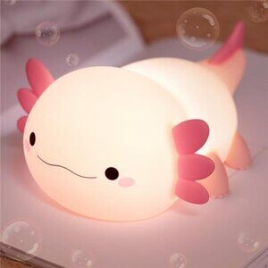 Axolotl Lamp, Axolotl Cute Night Light Gifts, Rechargeable Bedside Nightlight,